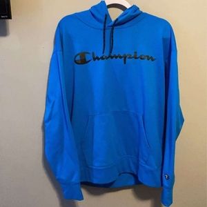 💙Men's large active Champion bright blue hoodie. Sz large💙